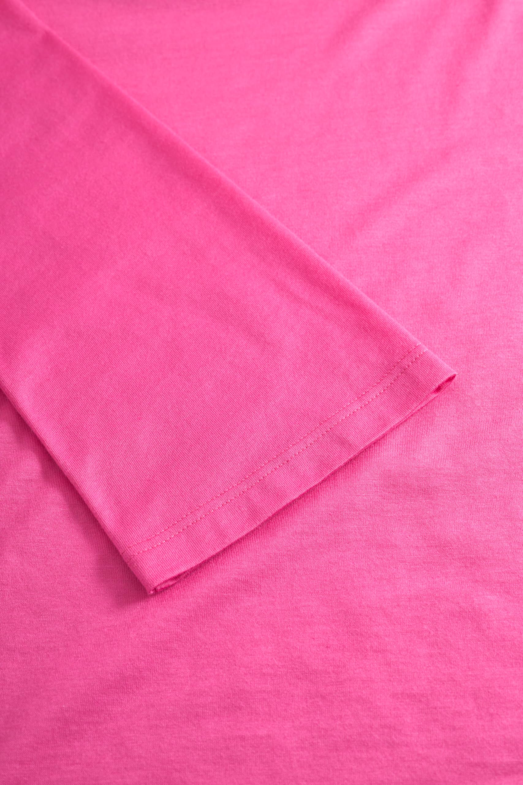 Rösch Pyjamashirt in Uni Pink Baumwolle/Modal 1253531