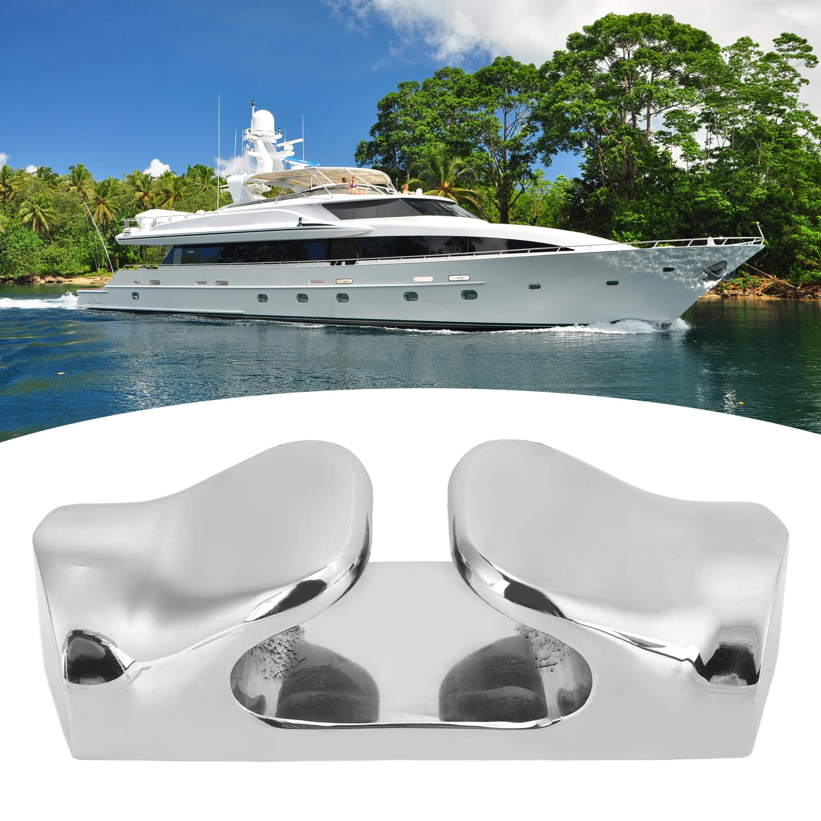 Passacavo di Prua per Barca in Acciaio Inox 316 lucidato a Specchio, Resistente, 5,8 Pollici, Installazione Senza Foratura e Saldatura, per imbarcazioni, Yacht e Barche a Vela.