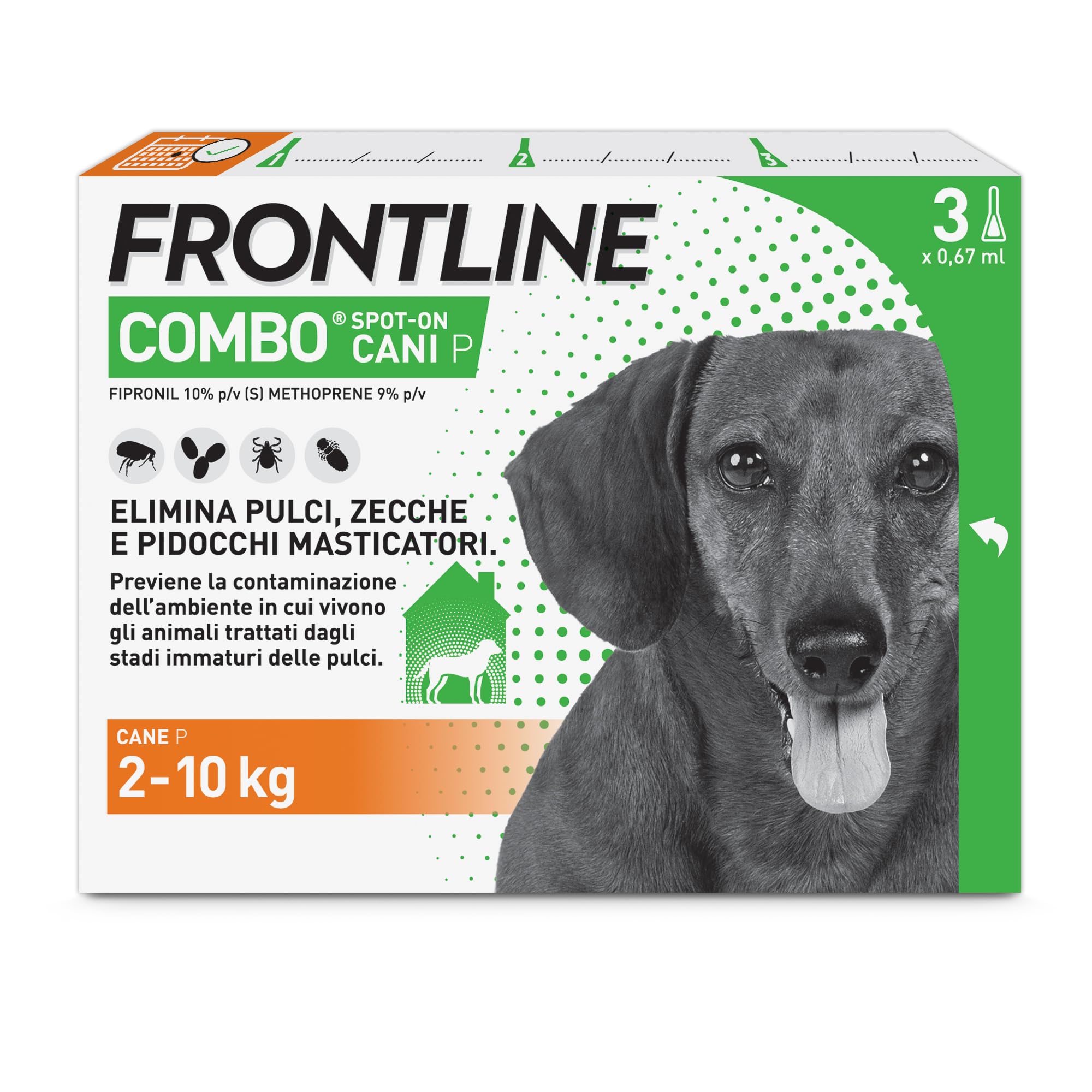 Frontline combo 3pipette cani da 2-10kg