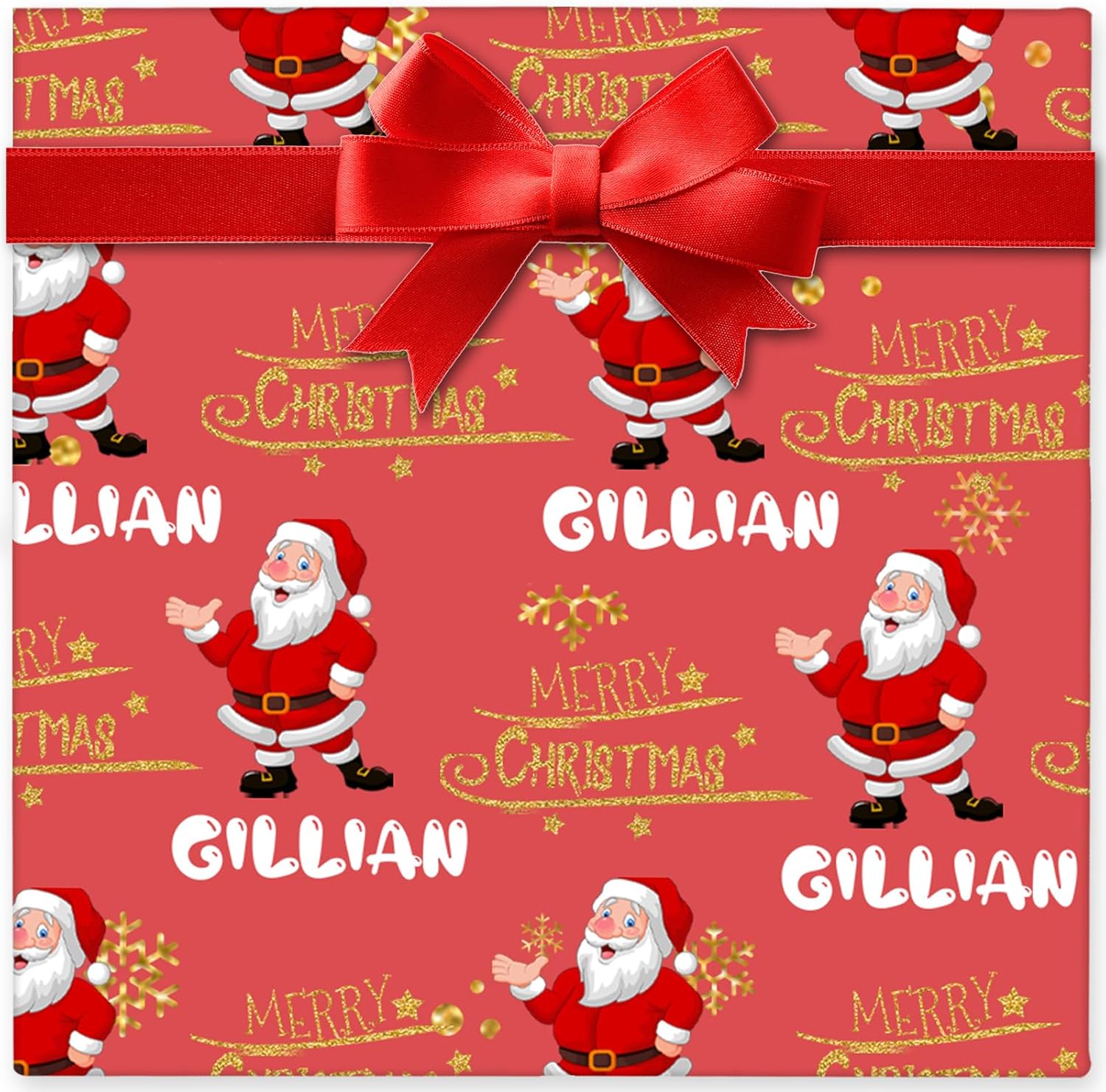 Artsadd Custom Christmas Wrapping Paper Rolls with Name