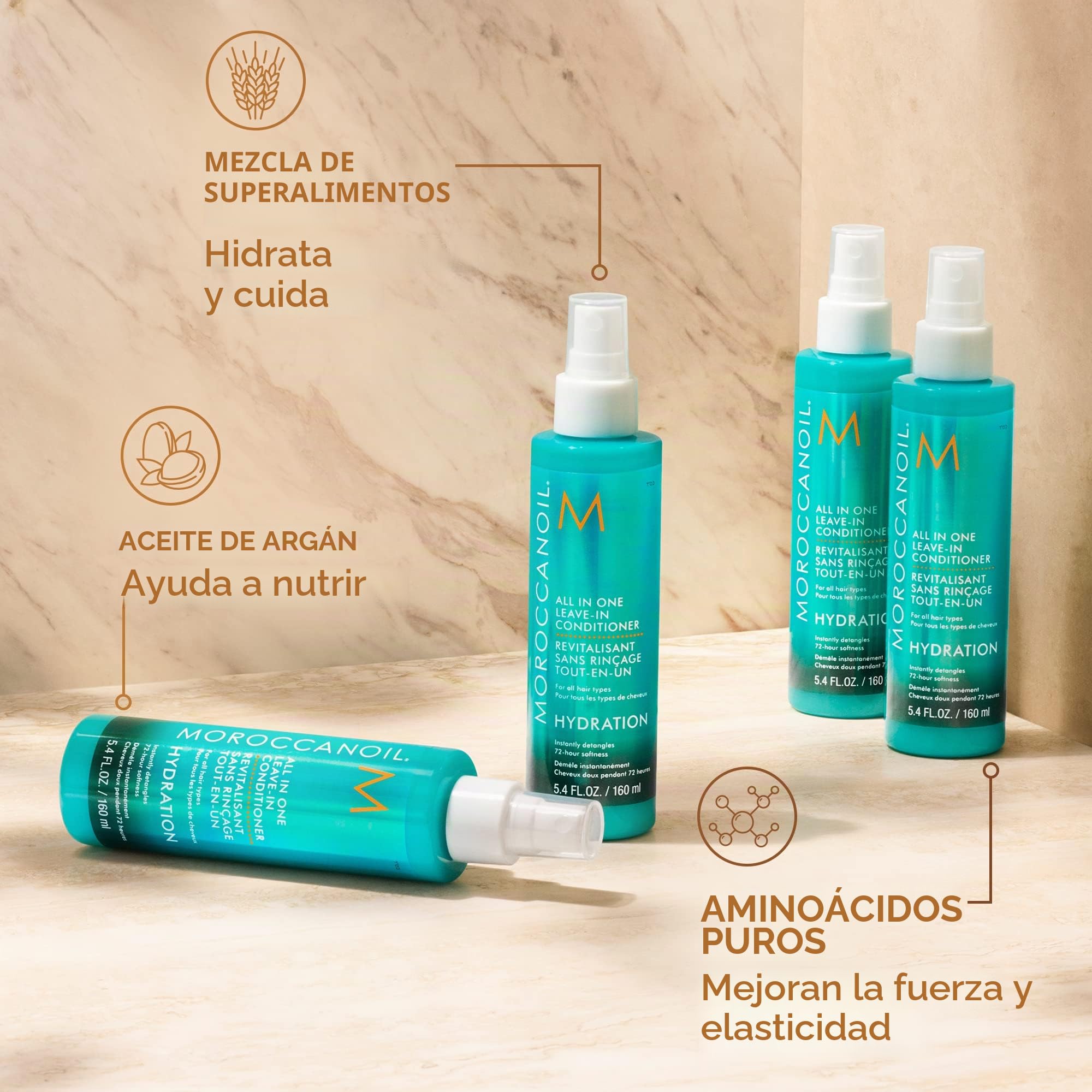 Moroccanoil Acondicionador Completo Sin Aclarado & Acondicionador Hidratante, 250ml/8.5 fl. Oz