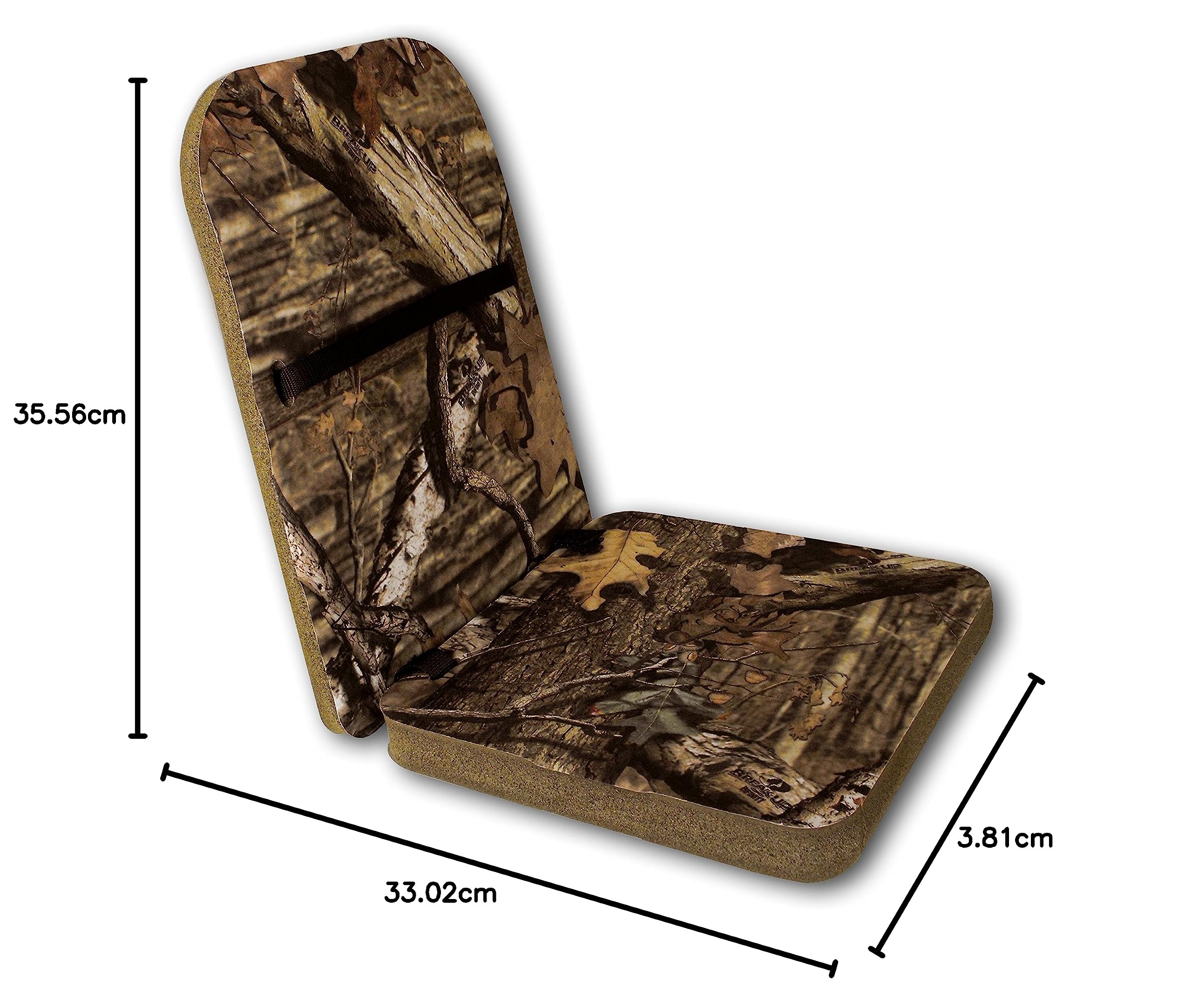 NEP Outdoors Northeast Products Therm-A-Seat Zusammenklappbarer Baumsitz mit Rückenstütze, leichtes tragbares Baumständerkissen, strapazierfähiges Camo für die Jagd im Freien, Mooseiche