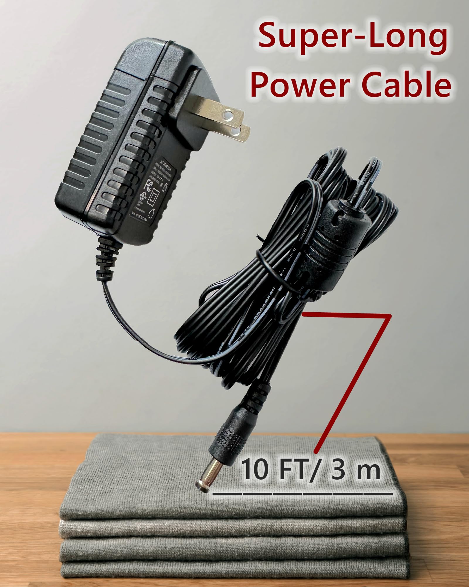 Cavo di alimentazione da 12 V per Audio Technica Cavo di ricarica per giradischi per Audio-Technica AT-LP60X AT-LP60X-BK AT-LP60X-BW AT-LP60XBT-RD AT-LP120XUSB-BK Adattatore di alimentazione DC