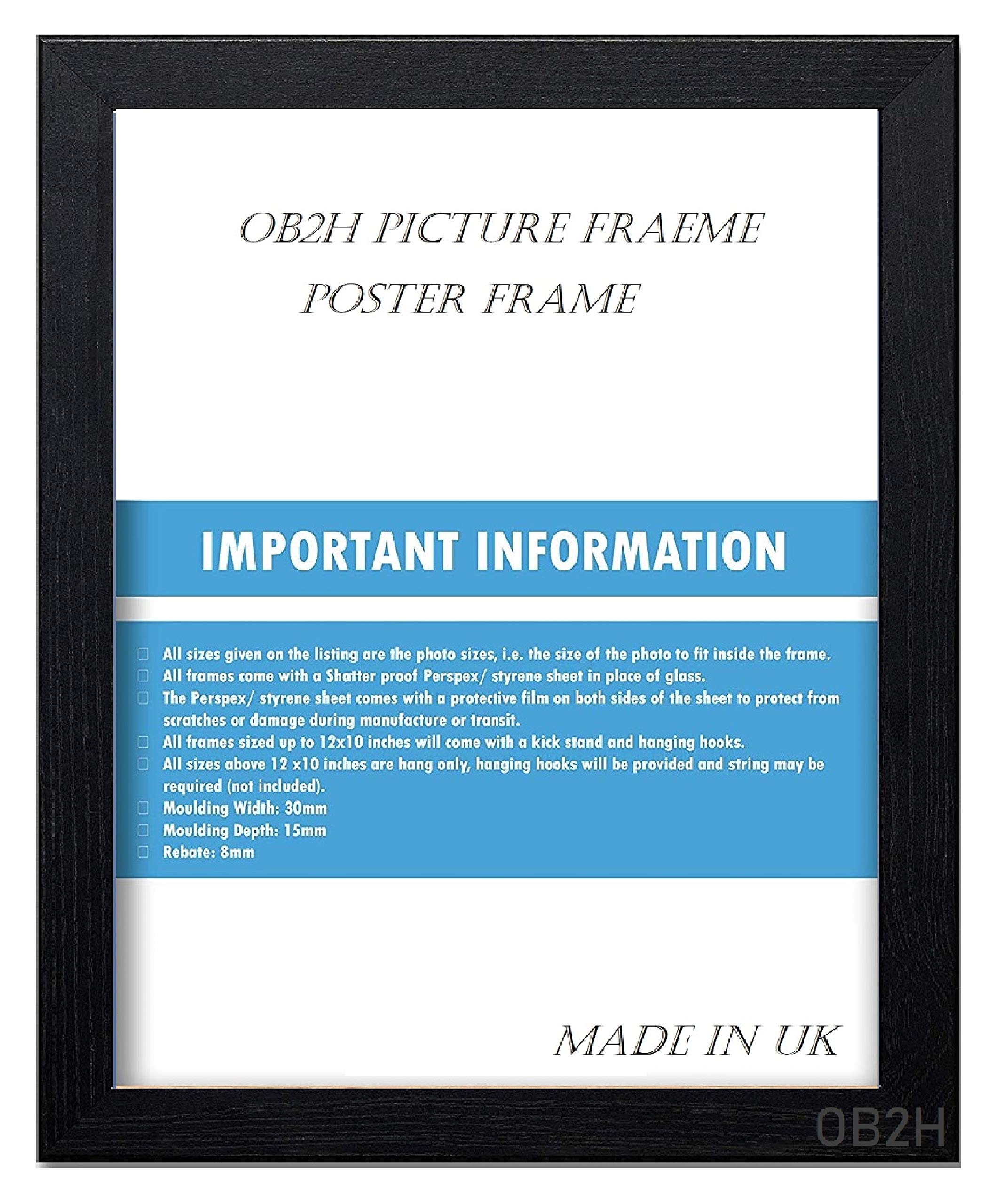 BLACK MAXI POSTER FRAME (Black, 61cm x 91.5cm (36 X 24 INCH))