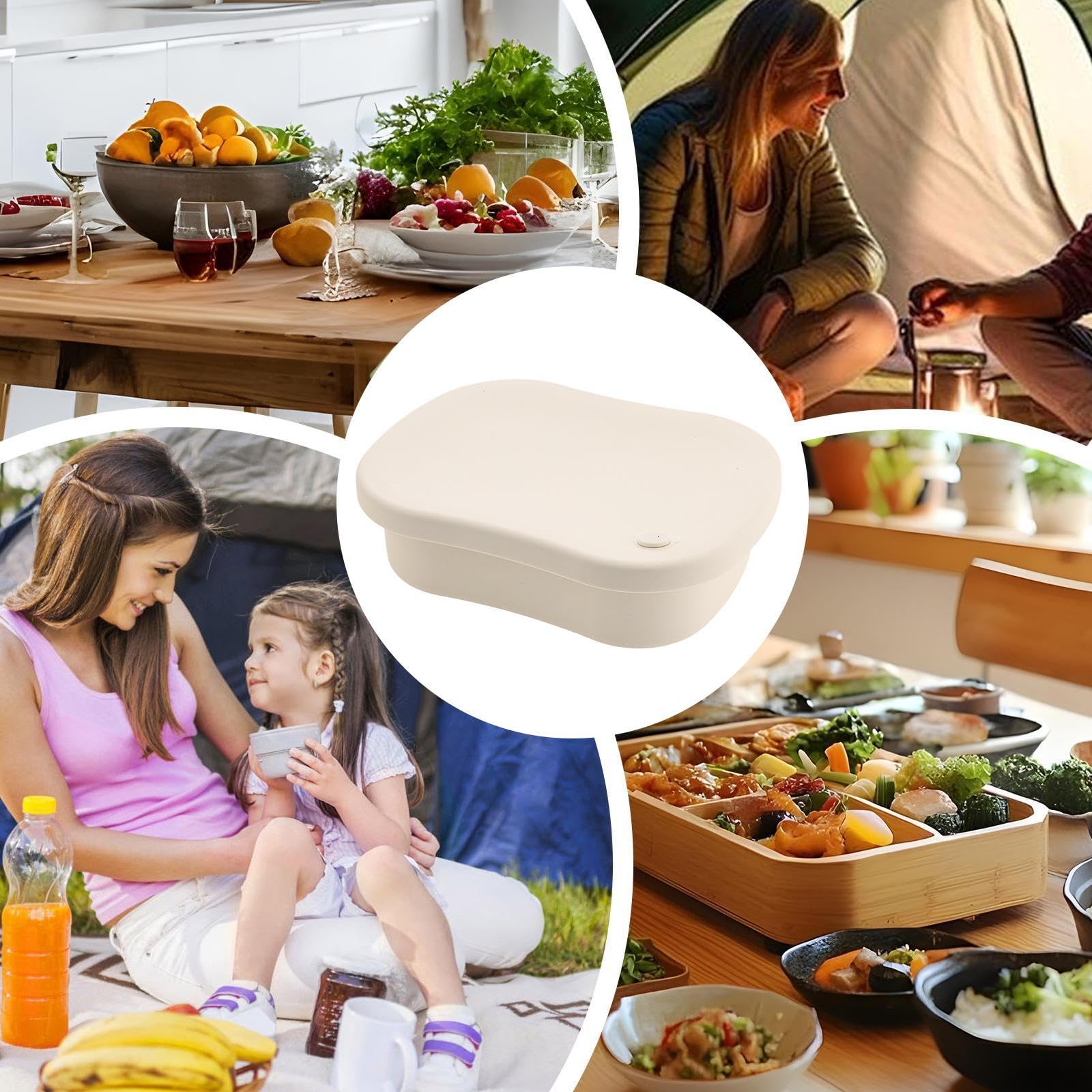 Portapranzo con 3 Scomparti – Contenitore per la Preparazione dei pasti per Scuola, Ufficio, Lavoro e Viaggi.