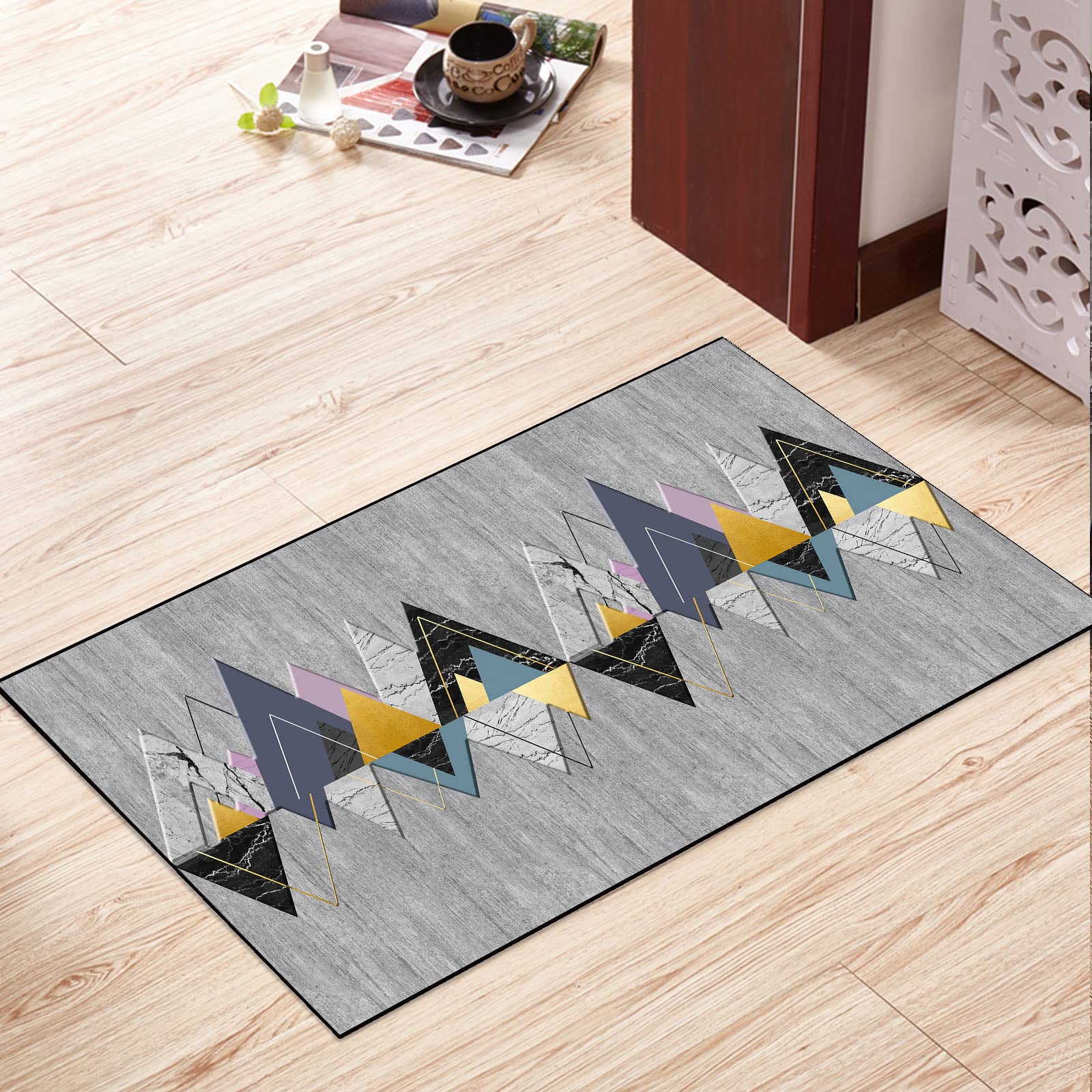 ZZUU Tapis Cuisine Antidérapant Lavable - Tapis D'Entrée Doux Absorbant Plusieurs Tailles