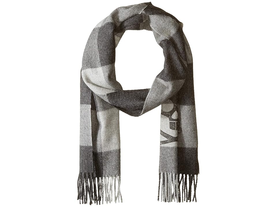 

Psycho Bunny Buffalo Stamp Alpaca Scarf (Charcoal) Scarves, Gray
