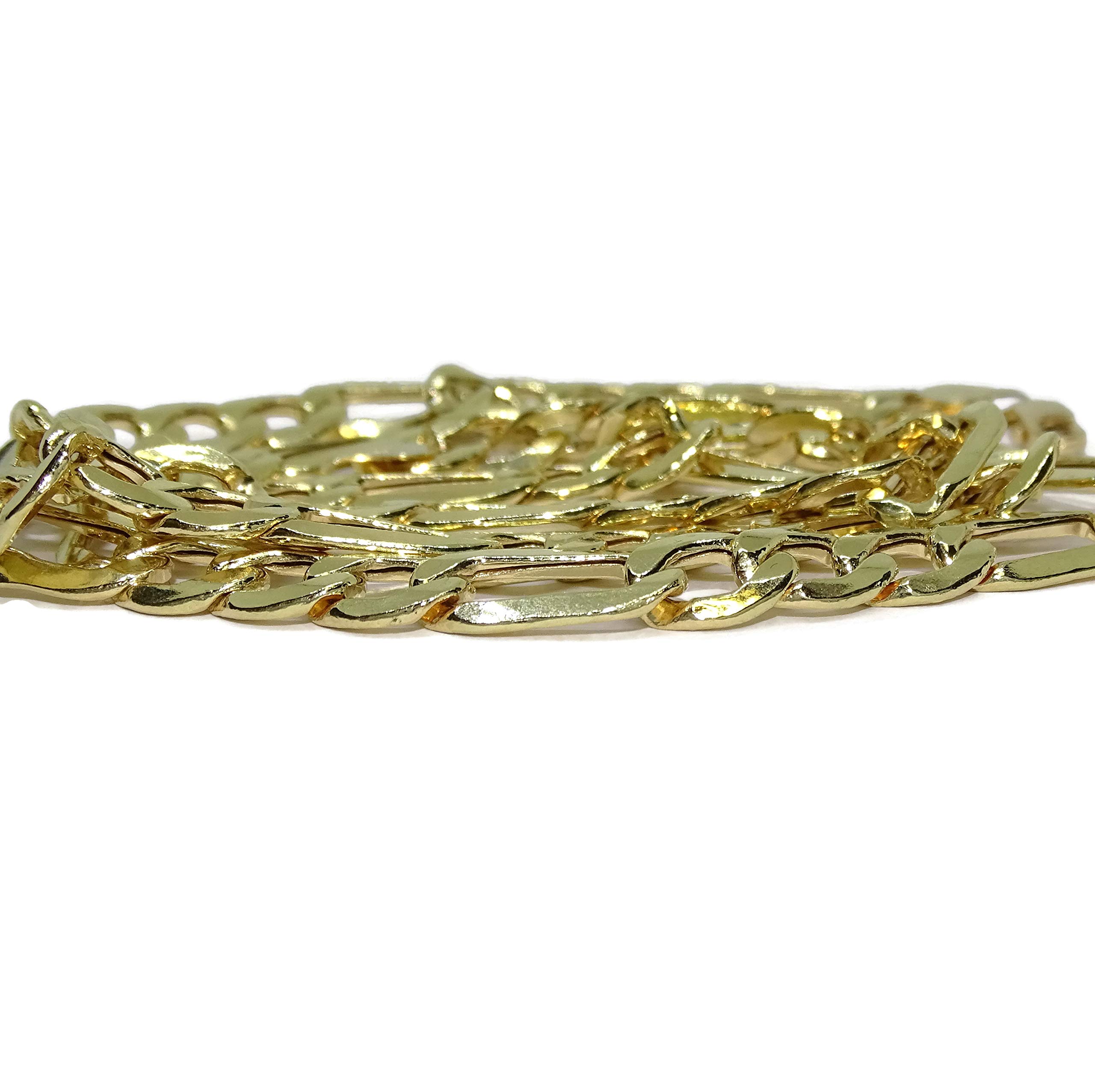 Never Say Never Fuerte cadena de oro amarillo de 18k para hombre de 8mm de ancha y 60cm de larga con cierre mosquetón para máxima seguridad Peso; 25.10gr de oro de 18k
