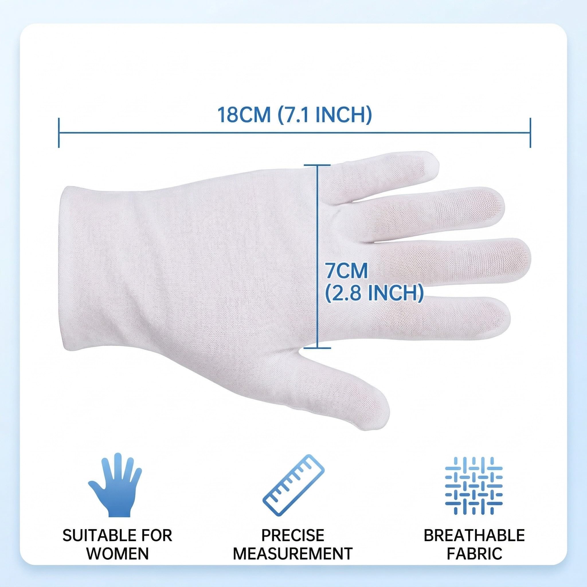 15 Paia di Guanti in Cotone Bianco Sottili, Guanti da Lavoro Misura M Lavabili e Traspiranti per Ispezione Gioielli, Cosmetica, Monete e Uso Quotidiano, Guanti Protettivi Multiuso Riutilizzabili