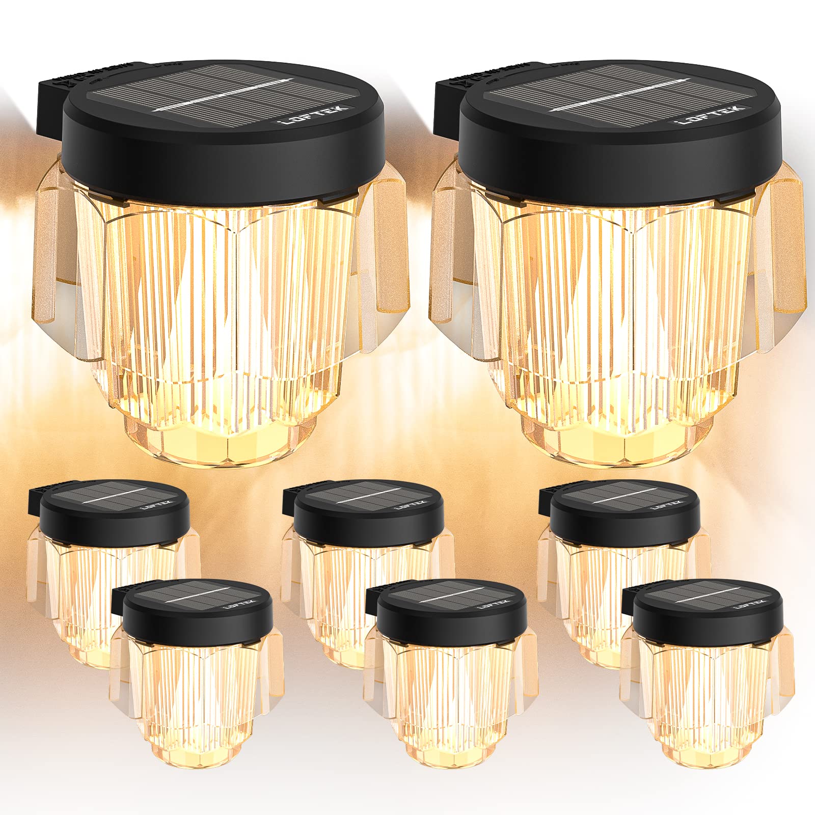 Photo 1 of * used *
LOFTEK Outdoor Solar Deck Lights, Dusk to Dawn Fence Lights, Color Glow Outdoor Decorative Lights, 