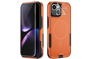 Xmon Magnetic Case and Screen Protector with MagSafe for iPhone 15