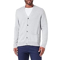 Amazon Essentials Cardigan da uomo in cotone, grigio chiaro