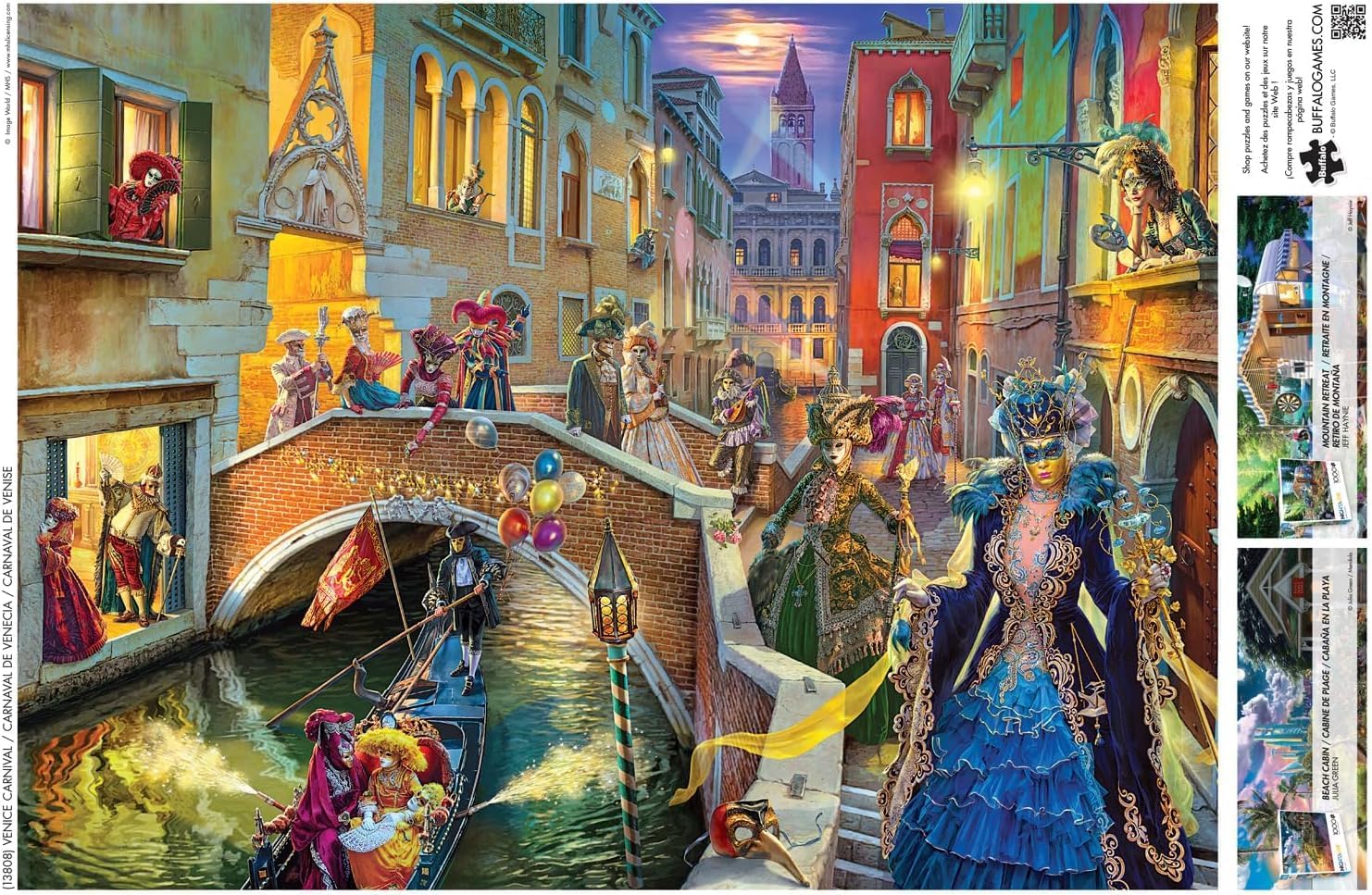 Buffalo Games - Image World - Venice Carnival - 1000 Piece Jigsaw Puzzle for Adults -Challenging Puzzle Perfect for Game Nights - Finished Size is 26.75 x 19.75