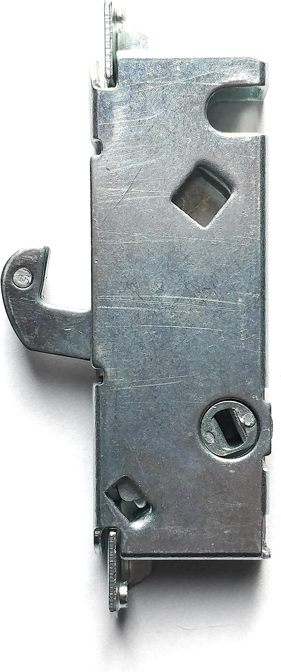 Essential Values Sliding Door Mortise Lock 45° Keyway 3-11/16 in. Spacing Steel Replacement Latch Lock for Patio Doors