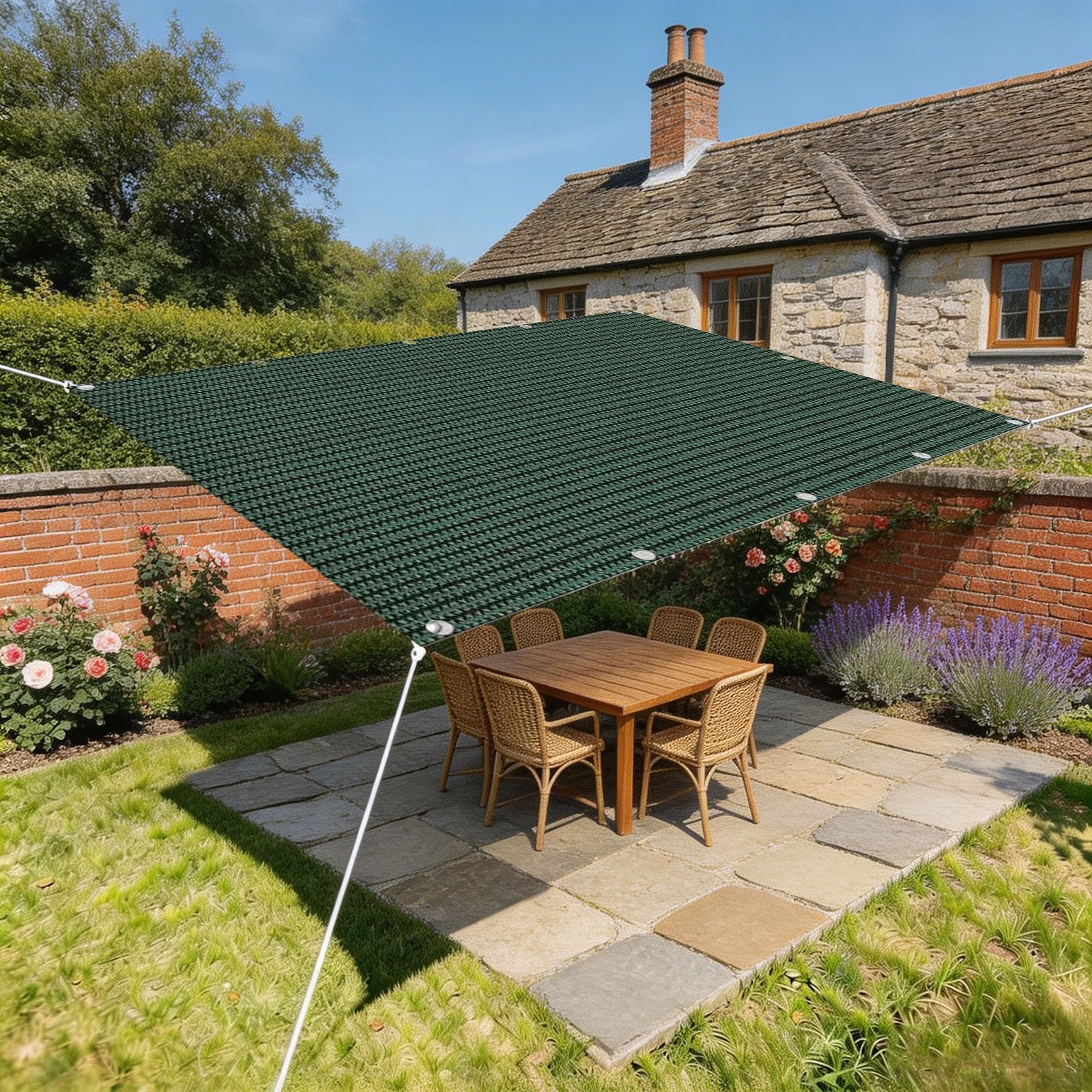 Filet d'ombrage pour éviter la chaleur sur la terrasse protection solaire 95% UV