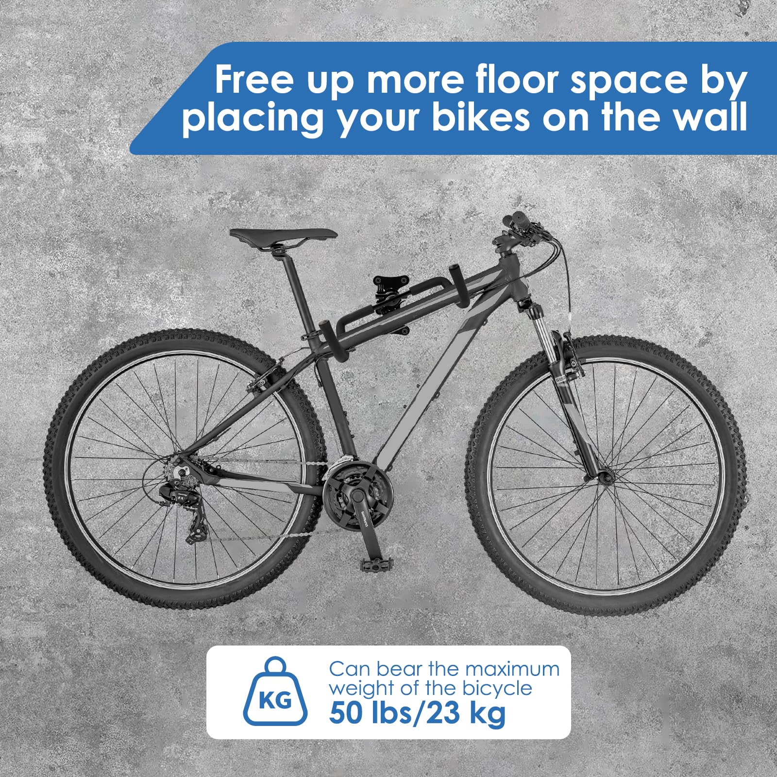 Fahrrad-Wandhalterung, Fahrradträger, Garage, Fahrrad-Wandhalterung, Haken, strapazierfähig, verstellbar, zum Aufhängen Ihrer Straßen-, Mountain- oder Hybridfahrräder in der Garage oder zu Hause, mit