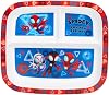 Marvel Spidey and Friends Polypropylene Divided Plate, 3-Section Kids Dinnerware
