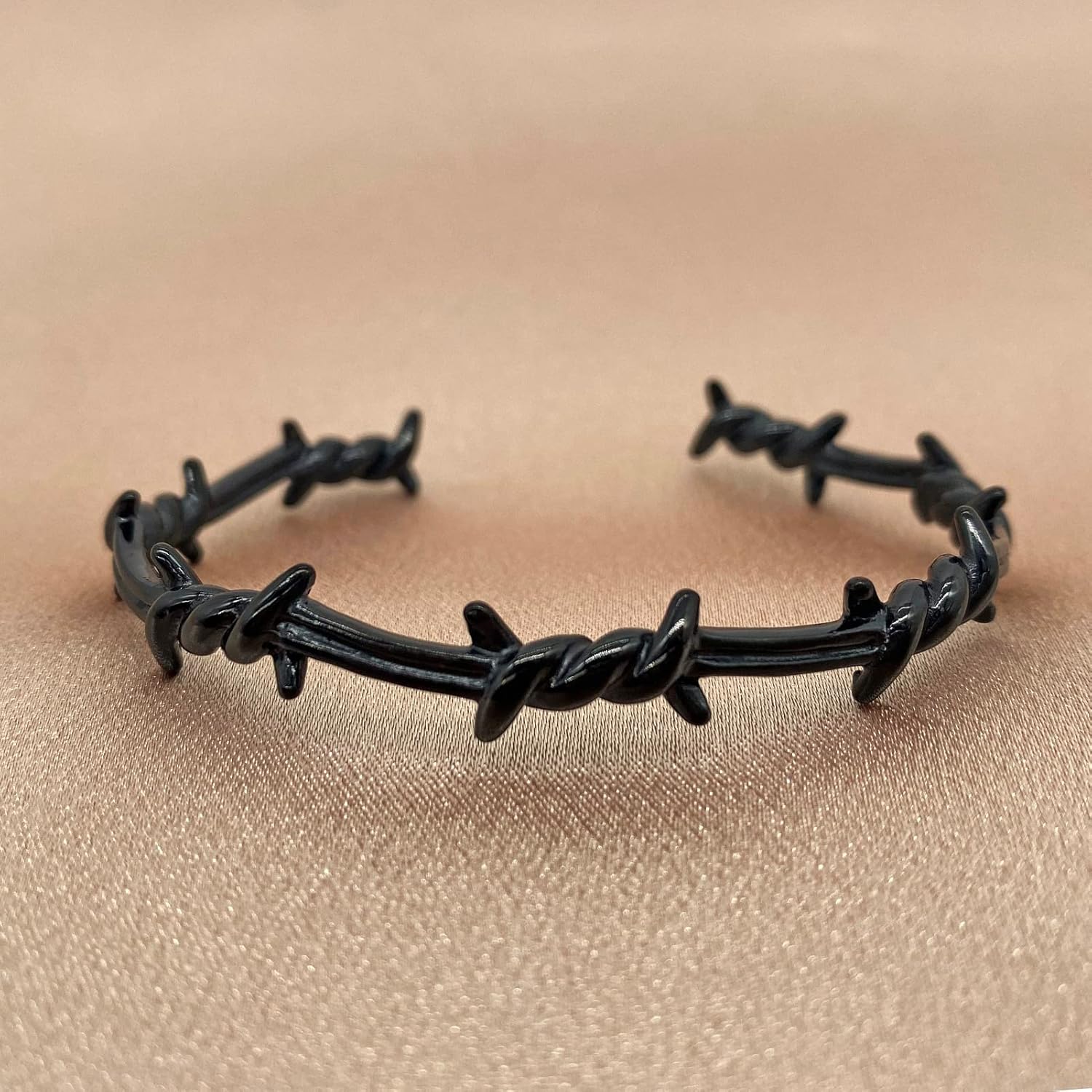 Cuff Bracelets for Men Women Bangle Thorn Line Geometric Twisted Titanium Steel Open Cuff Barbed Wire Viking Bracelet Jewelry Gifts - Image 3