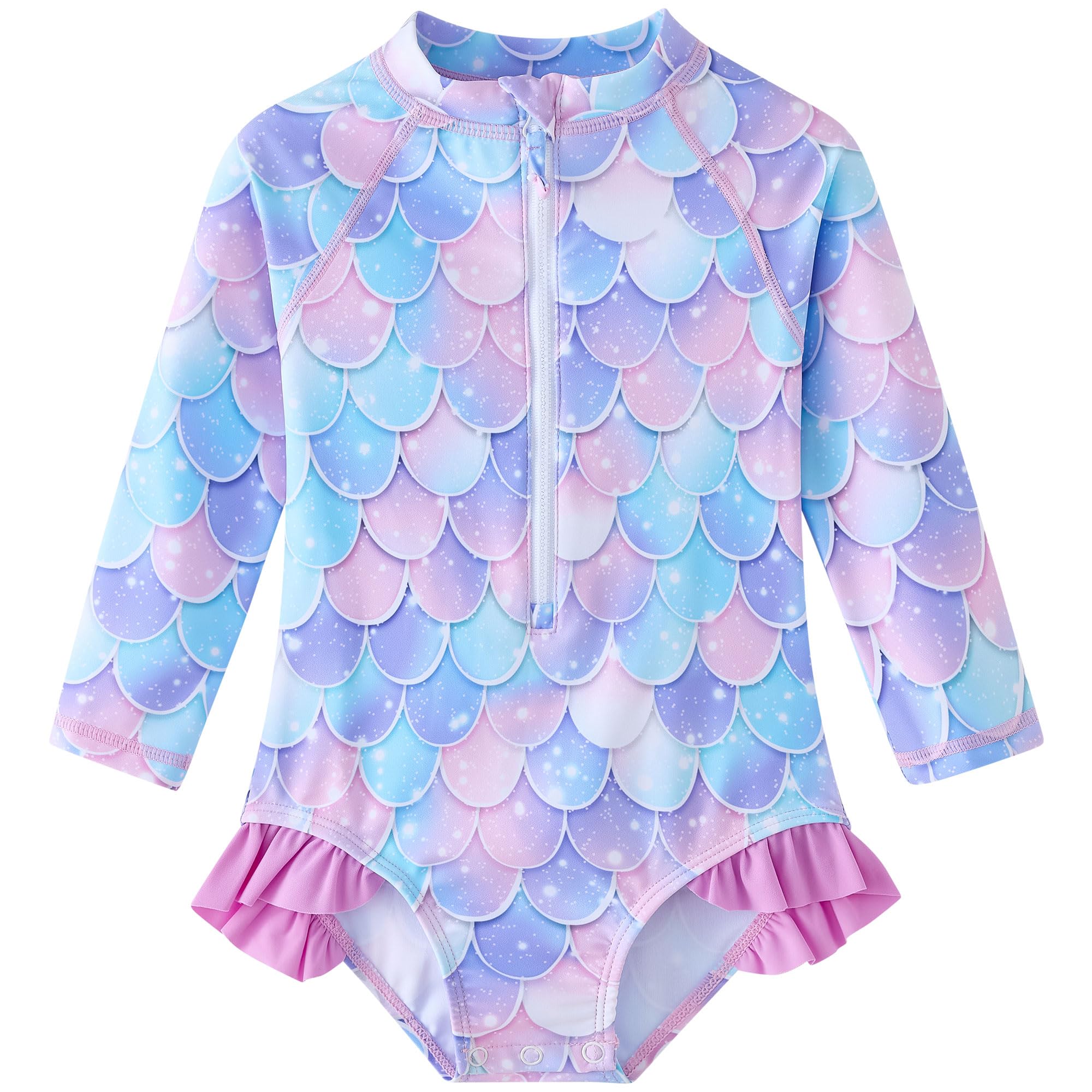 UMELOK Baby Girl One Piece Swimsuit Infant Long Sleeve Bathing Suit