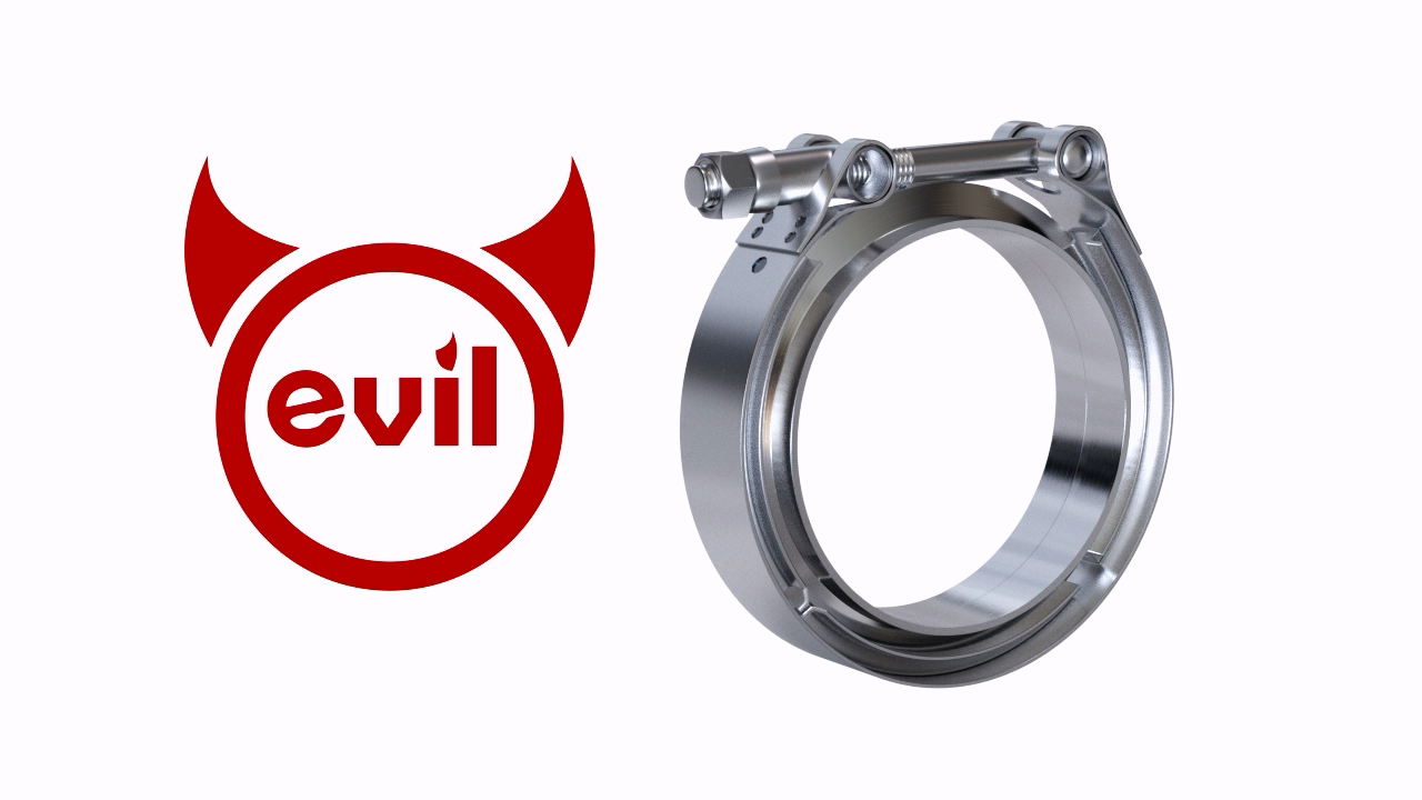 Amazon.com: EVIL ENERGY 2.5 Inch V Band Clamp with Flange Male