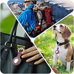 Paquet de 4 Air Tag Holder pour Apple Air Etiquette, anti-rayure silicone boîtier protecteur Accessoires porte-clés pour portefeuille, collier de chien, bagage, traceur de clés (thé/fumée pourpre/pinkset/Starlight) 4 Pack, Anti-rayure, Accessoires, pour Wallet, D