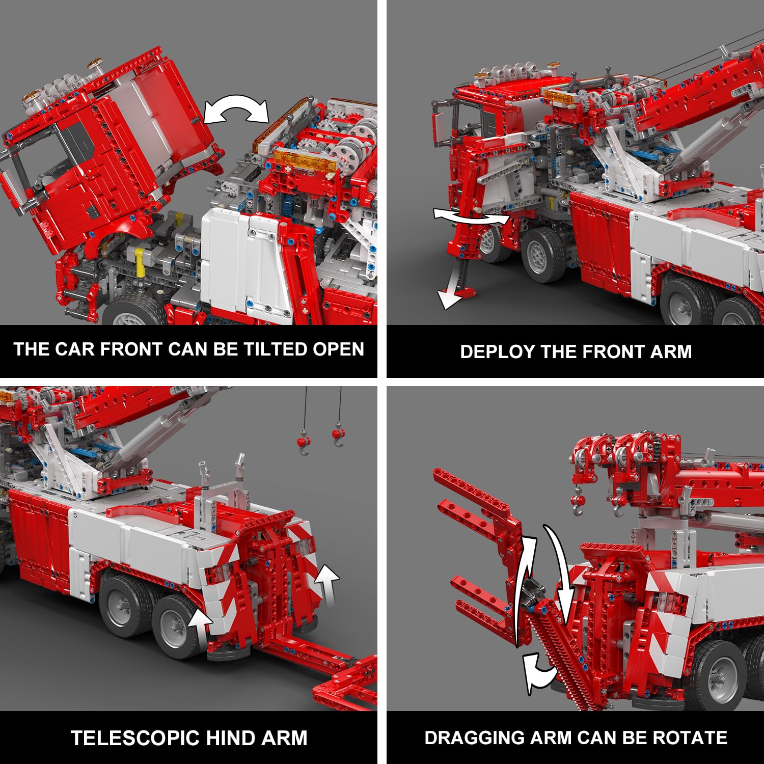 Amazon.com: Mould King 17027 Road Rescue Crane Truck Building