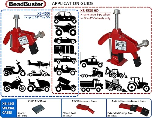 Miniatura 3 de desmontador de neumáticos de auto, motocicleta, vehículo todo terreno, XB-450