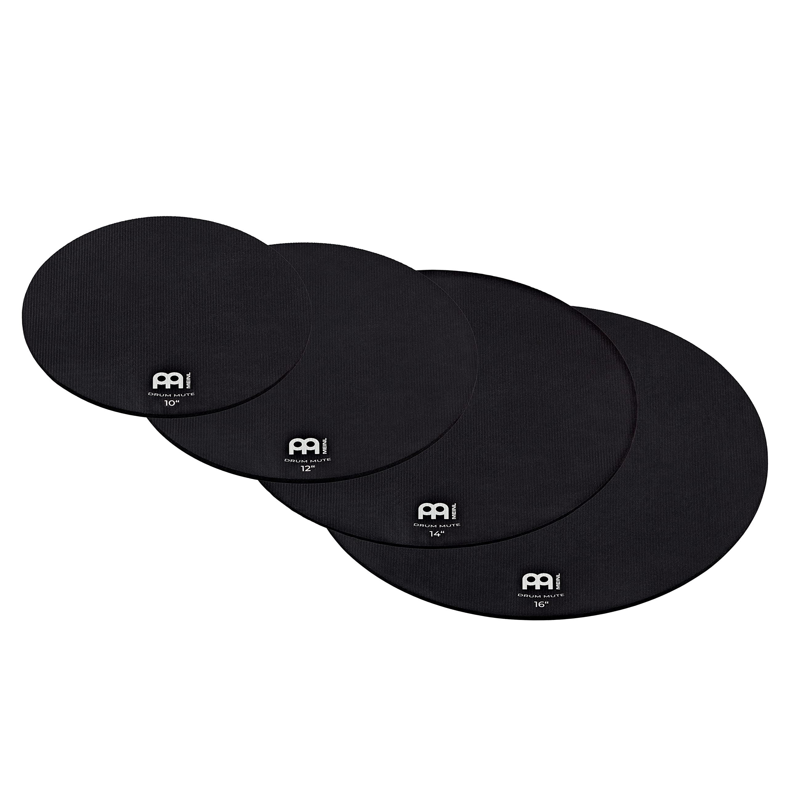 Meinl Drum Mute Set mit 10, 12, 14 und 16 Zoll Trommel Dämpfer - Schlagzeug Zubehör, Schwarz (MDM-10121416)