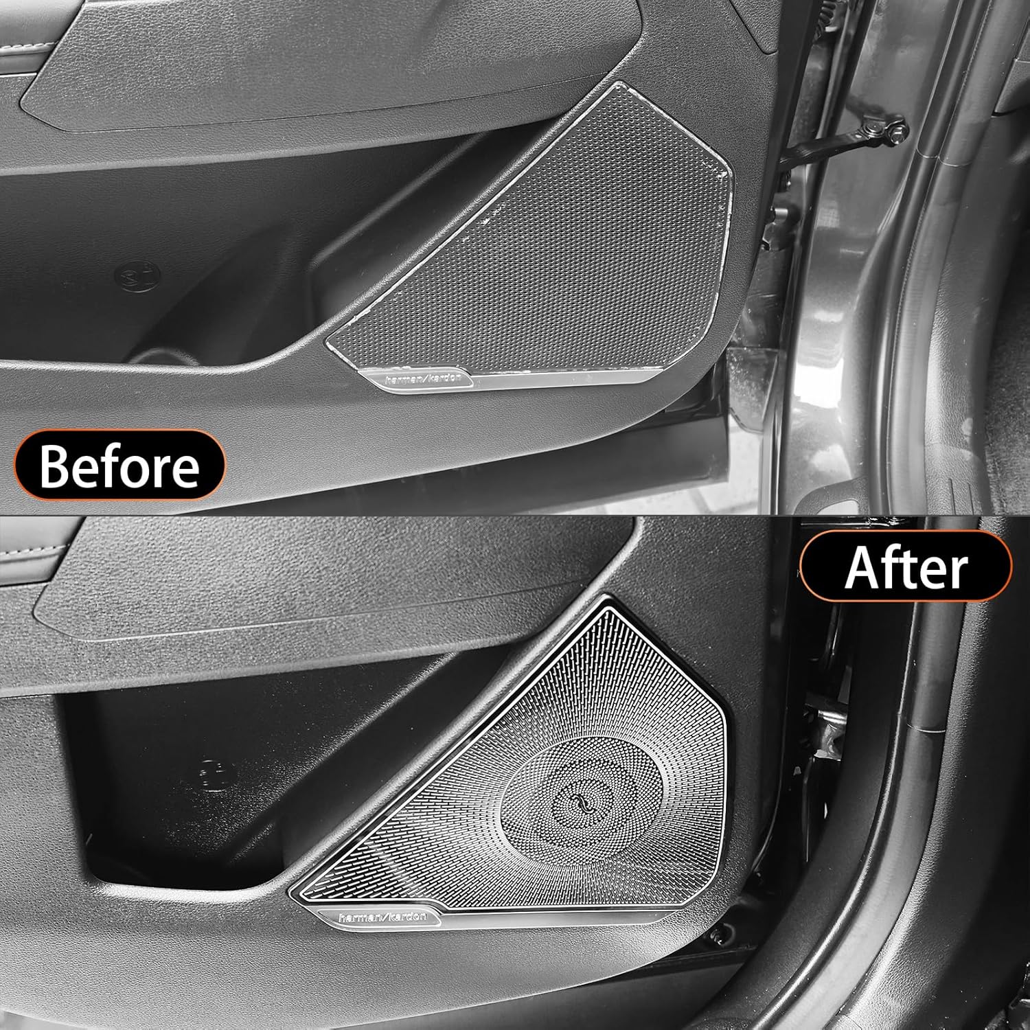 YOUTOOCAR Stainless Steel Door Speaker Decoration Covers Trim Compatible with Kia Sportage 2023-2026 Accessories(Black)
