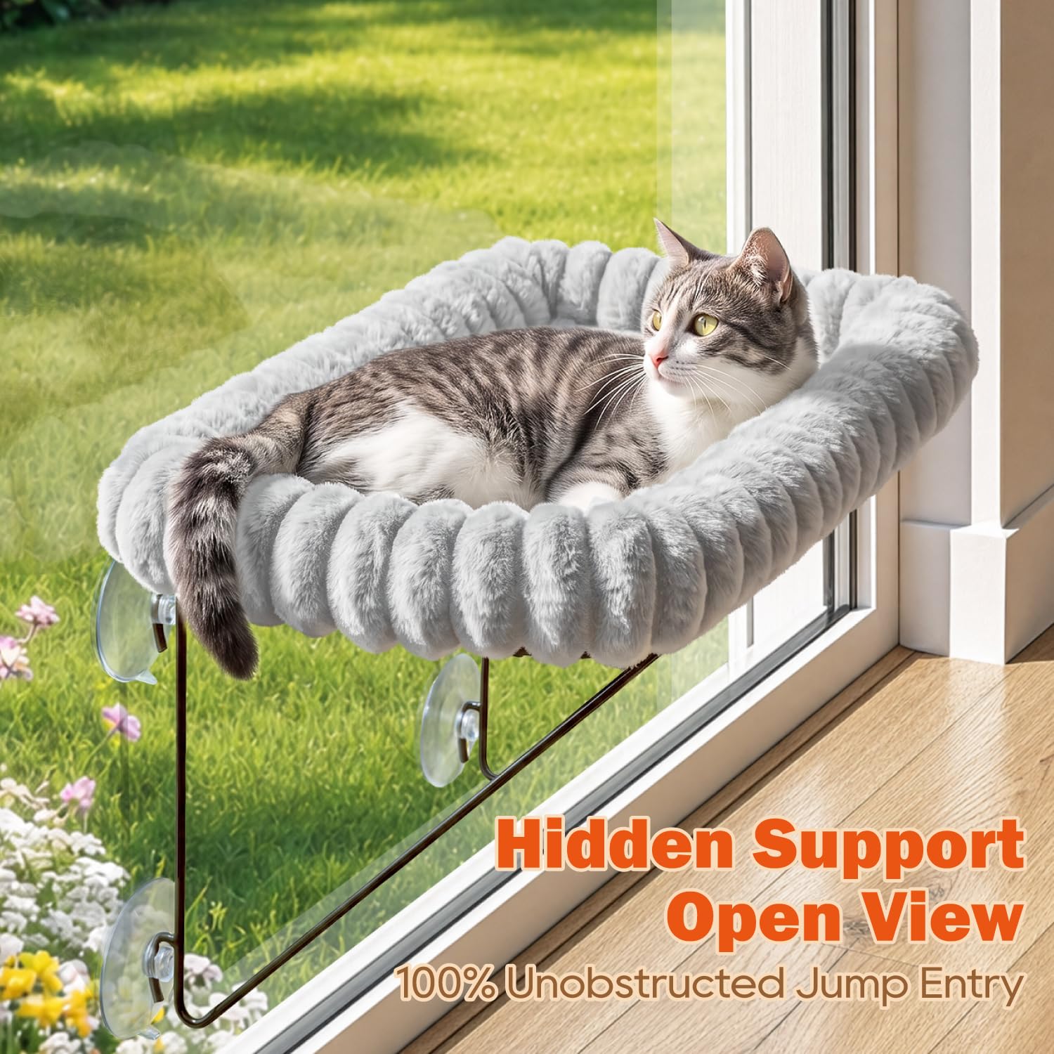Zakkart Cat Window Perch, Metal-Supported, additional listing photo 2