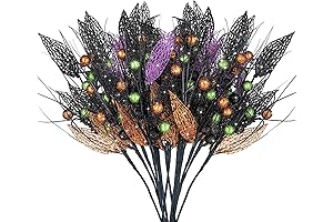Halloween Flowers - 8 Pcs Halloween Branches Picks Stems Glitter Fake Twig...