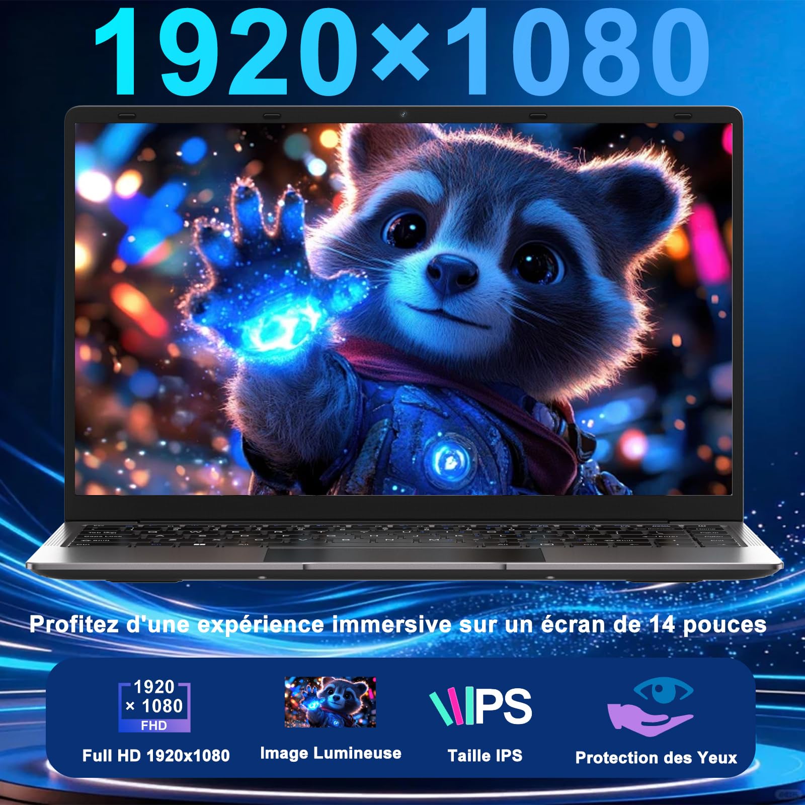 2026 Ordinateur PC Portable 14 Pouces 8+256Go Win11 Celeron N4020 - Gris | Support 1 to SSD Expansion 2.4G+5G WiFi Bluetooth 4.2 USB HDMI 1920 x 1080 FHD Membrane de Clavier AZERTY