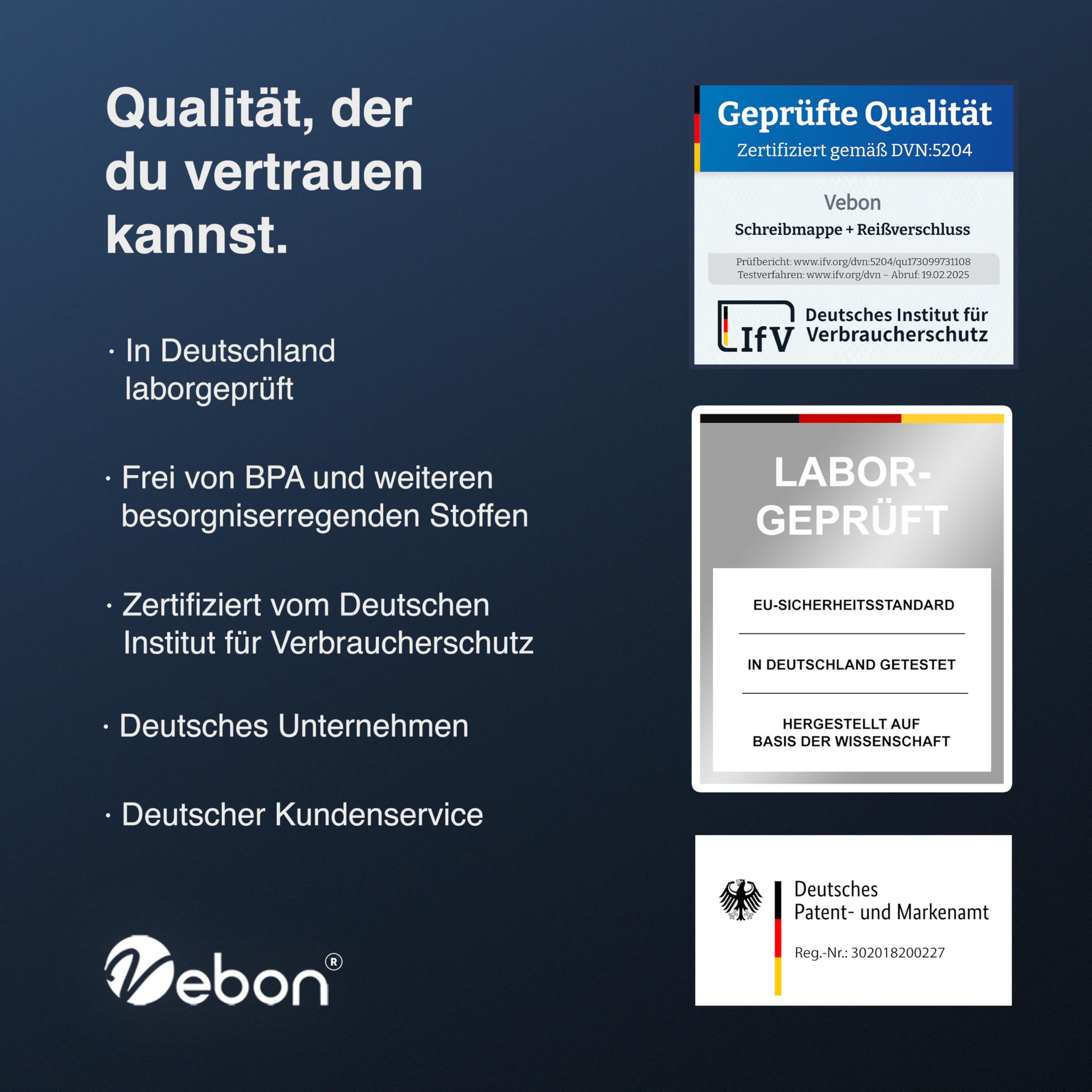 Vebon® Carpeta de conferencias A4 'London' de piel vegana con cremallera y funda para ordenador portátil, soporte para smartphone y portapapeles, kirschrot