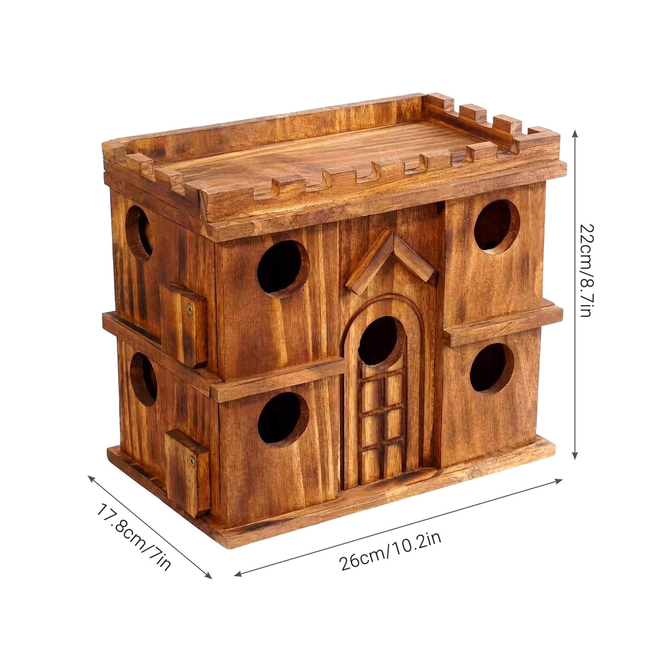 Casas de madera para pájaros, 9 habitaciones al aire libre con
