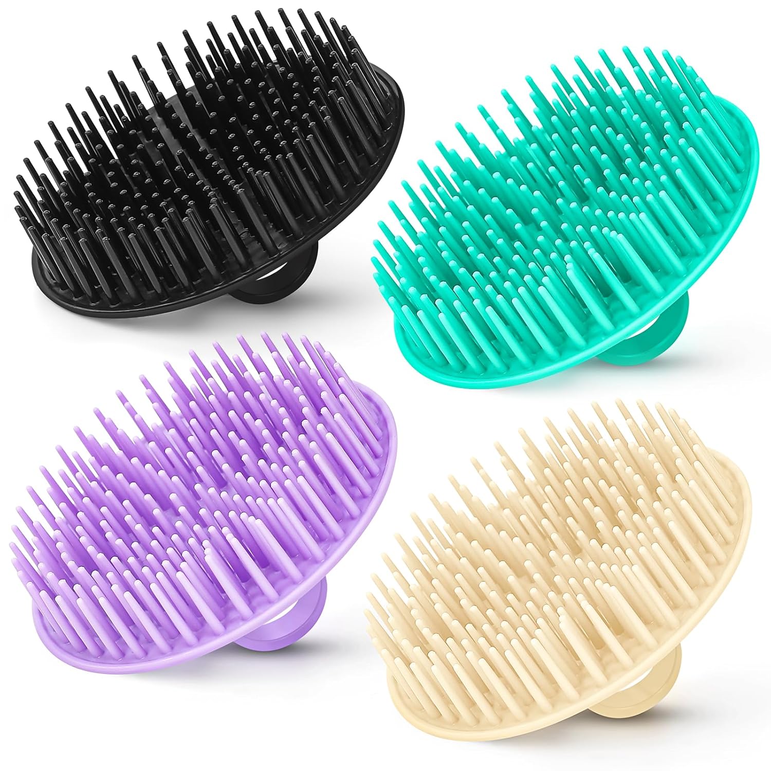 4Pack Hair Scalp Exfoliator Brush Dandruff Cleaning...