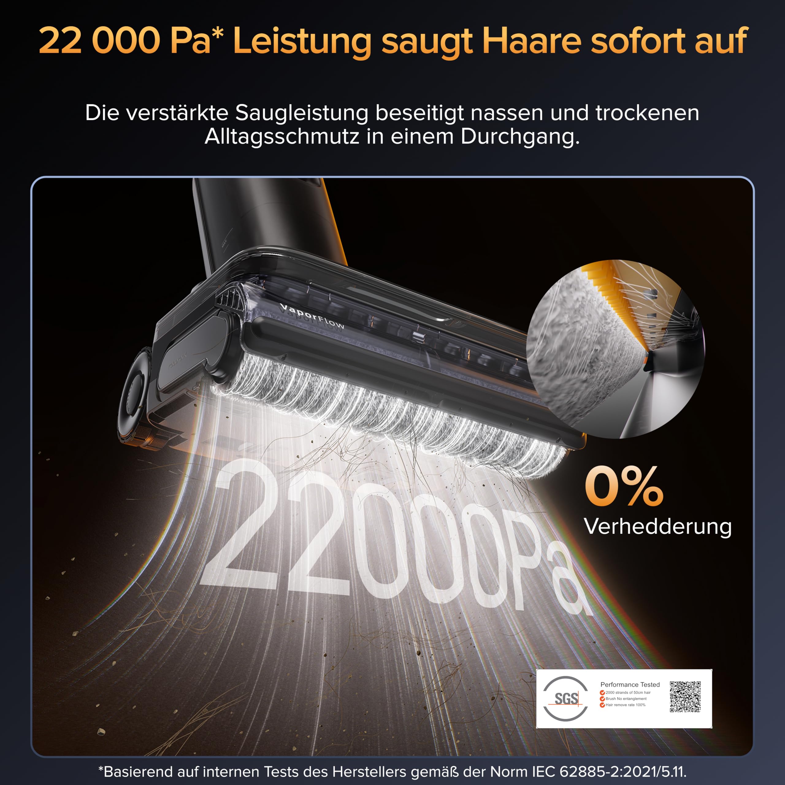 roborock F25 Ultra Nass Trockensauger mit Dampf, 180 °C Dampfmopp, 86 °C Heißwasser Saugwischer, 22kPa Staubsauger mit Wischfunktion, 90°C Selbstreinigung, 180° flache, KI-unterstütze Räder, Blaulicht