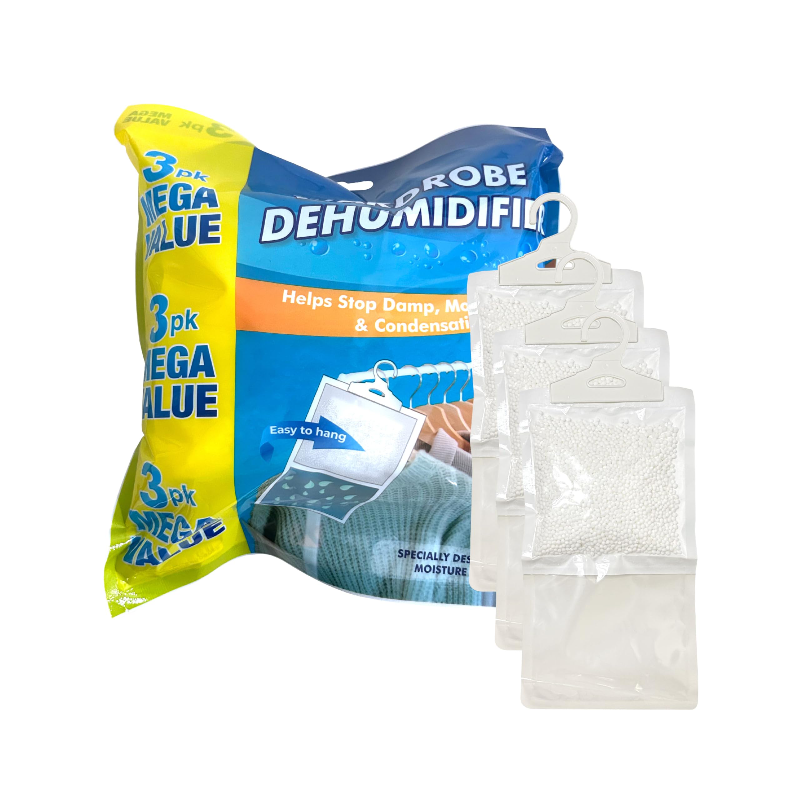 3 x Hanging Wardrobe Cabinet Dehumidifiers- 180g Each