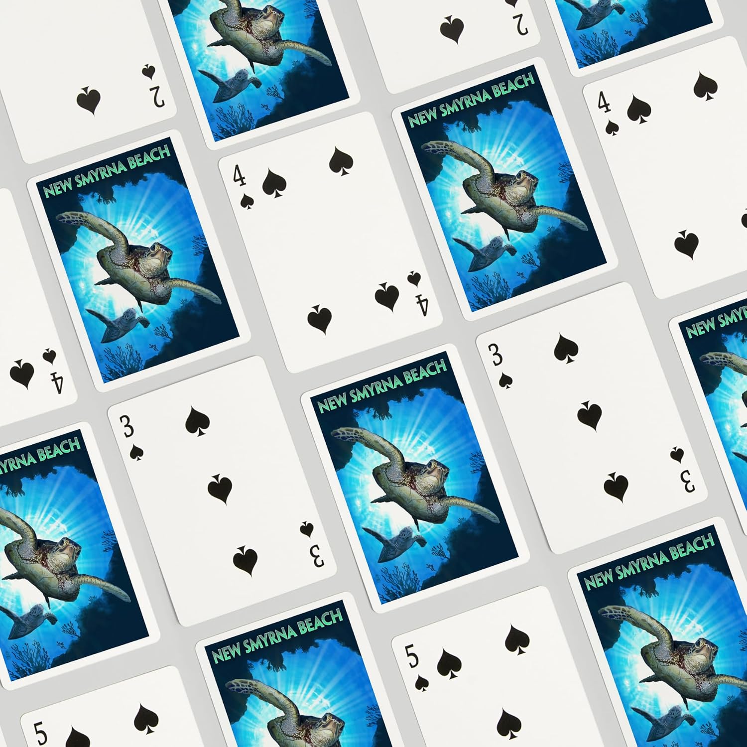 Lantern Press New Smyrna Beach, Florida, Sea Turtle Diving, 52 Playing Cards for Adults, Poker Size Card Deck
