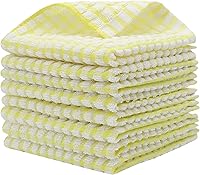 Vista 17 de Trapos de Limpieza de Algodón Terry Paños de Cocina para Lavar Platos, Juego de 8 Trapos de Cocina para Limpieza, Toallas Ligeras y Suaves