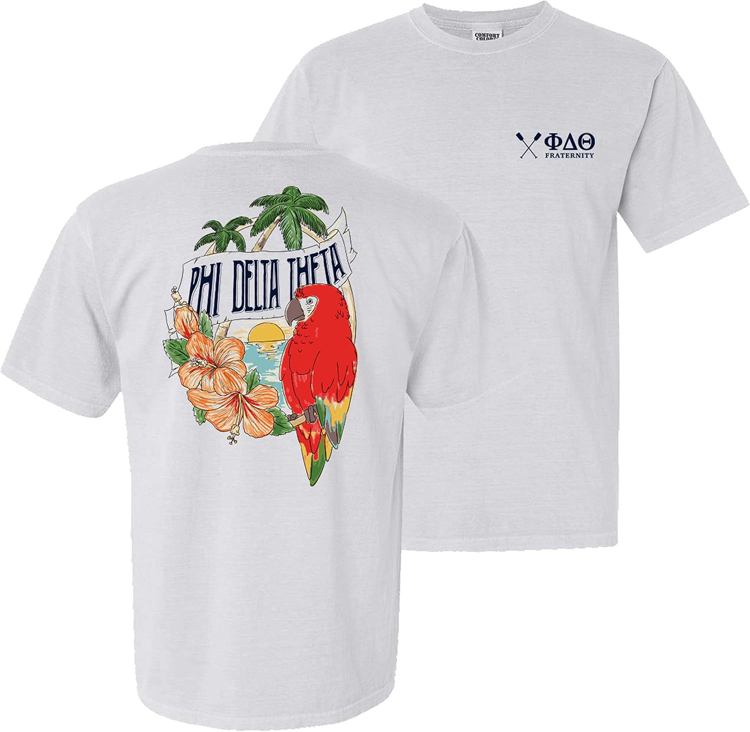 Phi Delta Theta Fraternity Greek Comfort Colors Tropical Tee Phi Delt