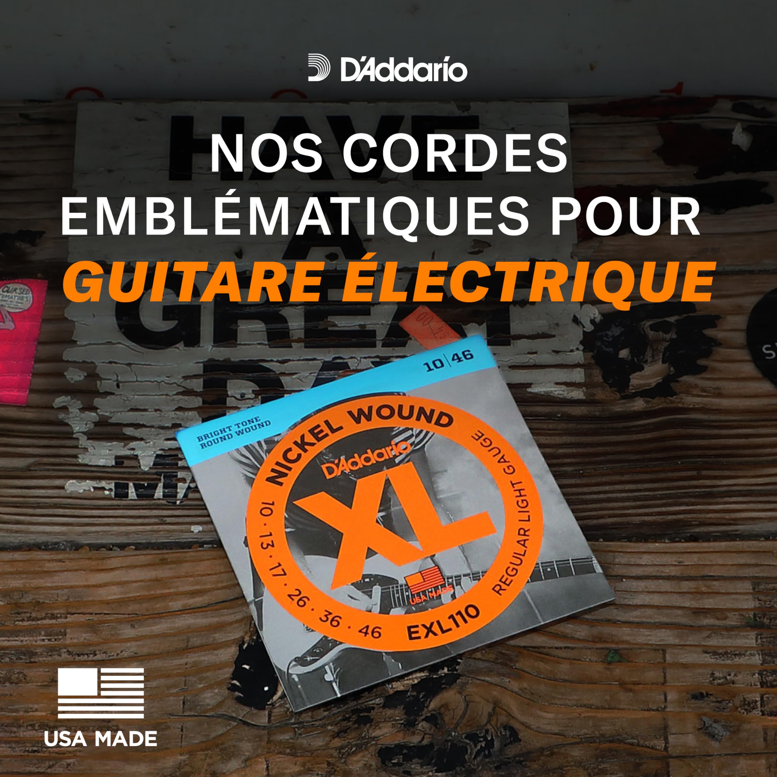 D'Addario EXL110-3D Nickel Wound Electric Guitar Strings, Regular Light, 10-46, 3 Sets