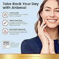 Vista 2 de Anbesol Gel Máxima Fuerza – Alivio instantáneo del dolor oral para dolores de muelas, aftas bucales, dolor de encías, dolor de dentadura – 0.33 onzas