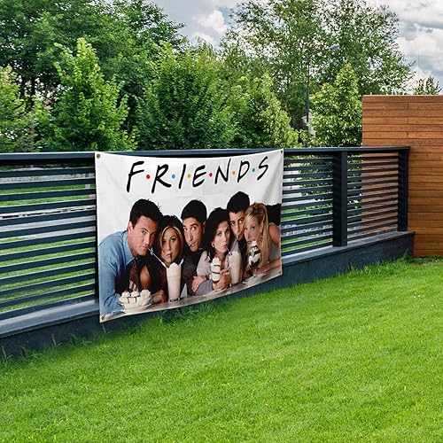 Miniatura 4 de Tapiz de anime, bandera de amigos, 3 x 5 pies, decoración para colgar en la pared para niños, adolescentes, telón de fondo, póster de arte de moda