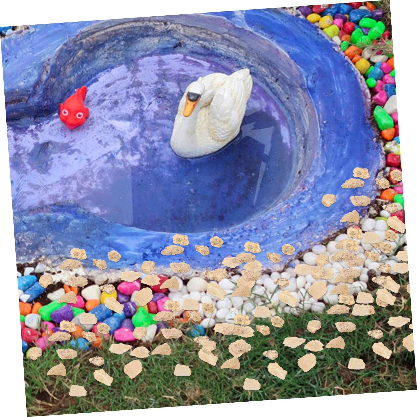 Levemolo 60g Realistic Miniature Rocks for Fish Tank and Sand Table Decoration Scenery Basing Stones