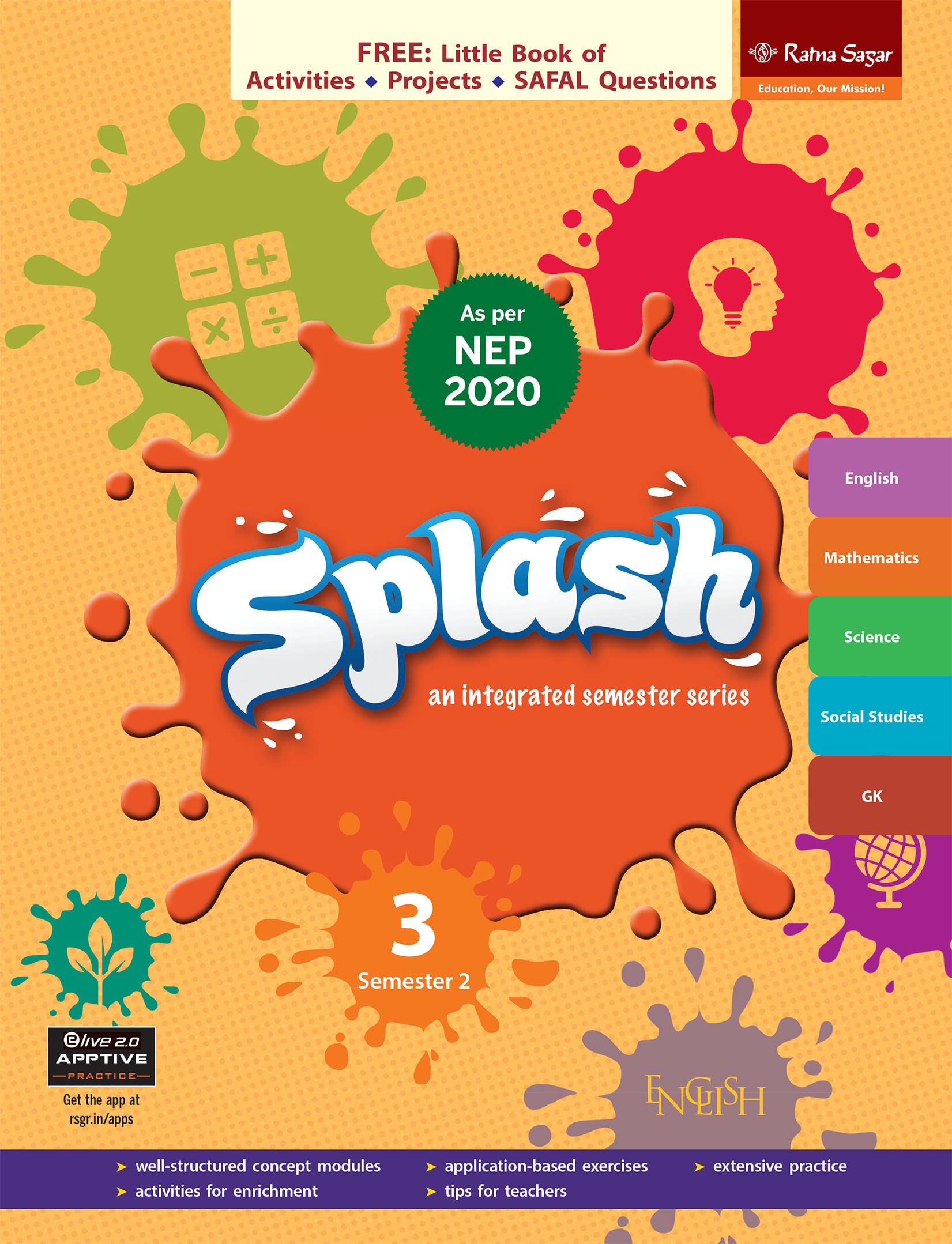 Ratna Sagar |Splash Book 3 Semester 2 | Integrated Series (NEP 2020) | Main Course Book for Class 3