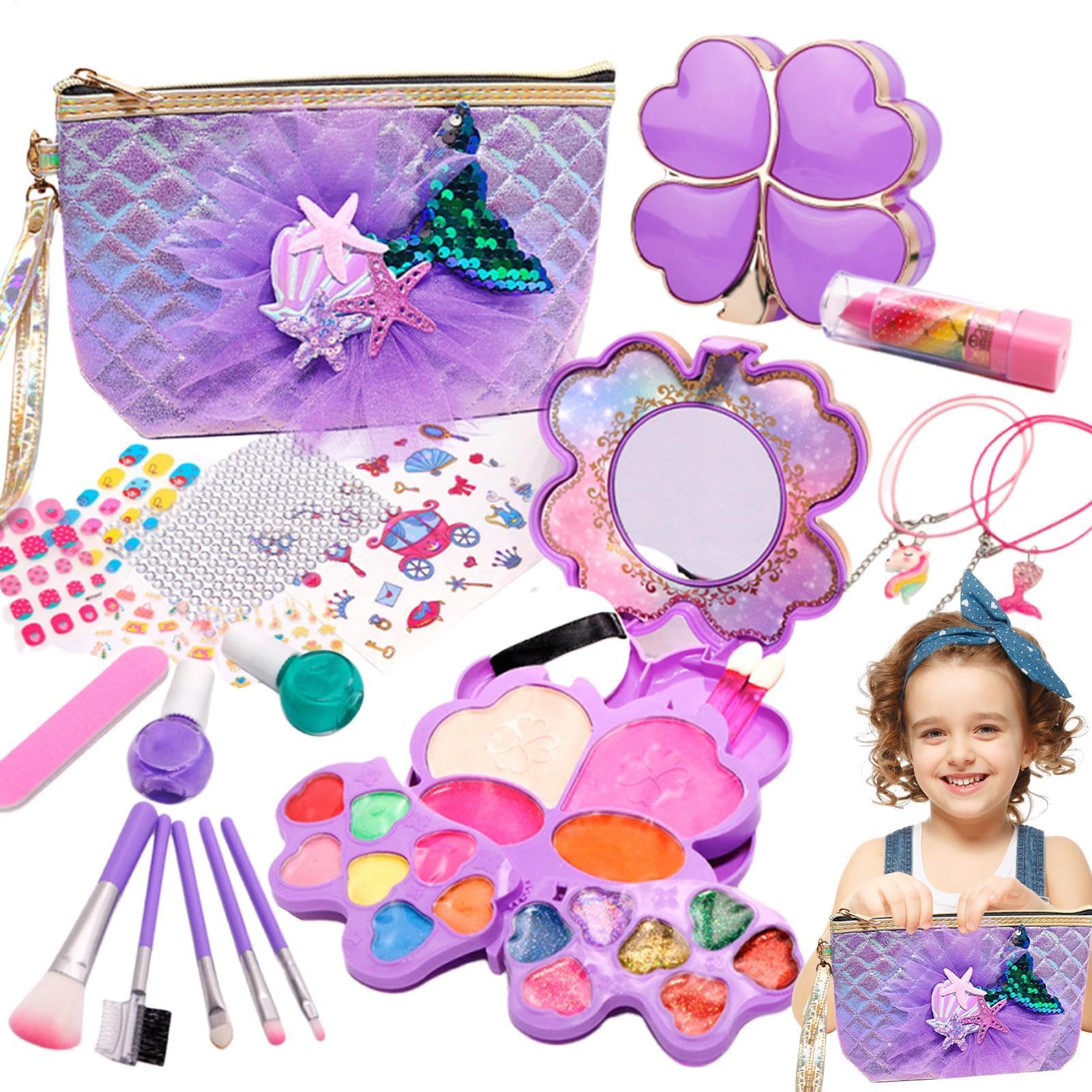 Kinder Make-up Set 26-Teiliges Echt Waschbares Kosmetik-Set Im