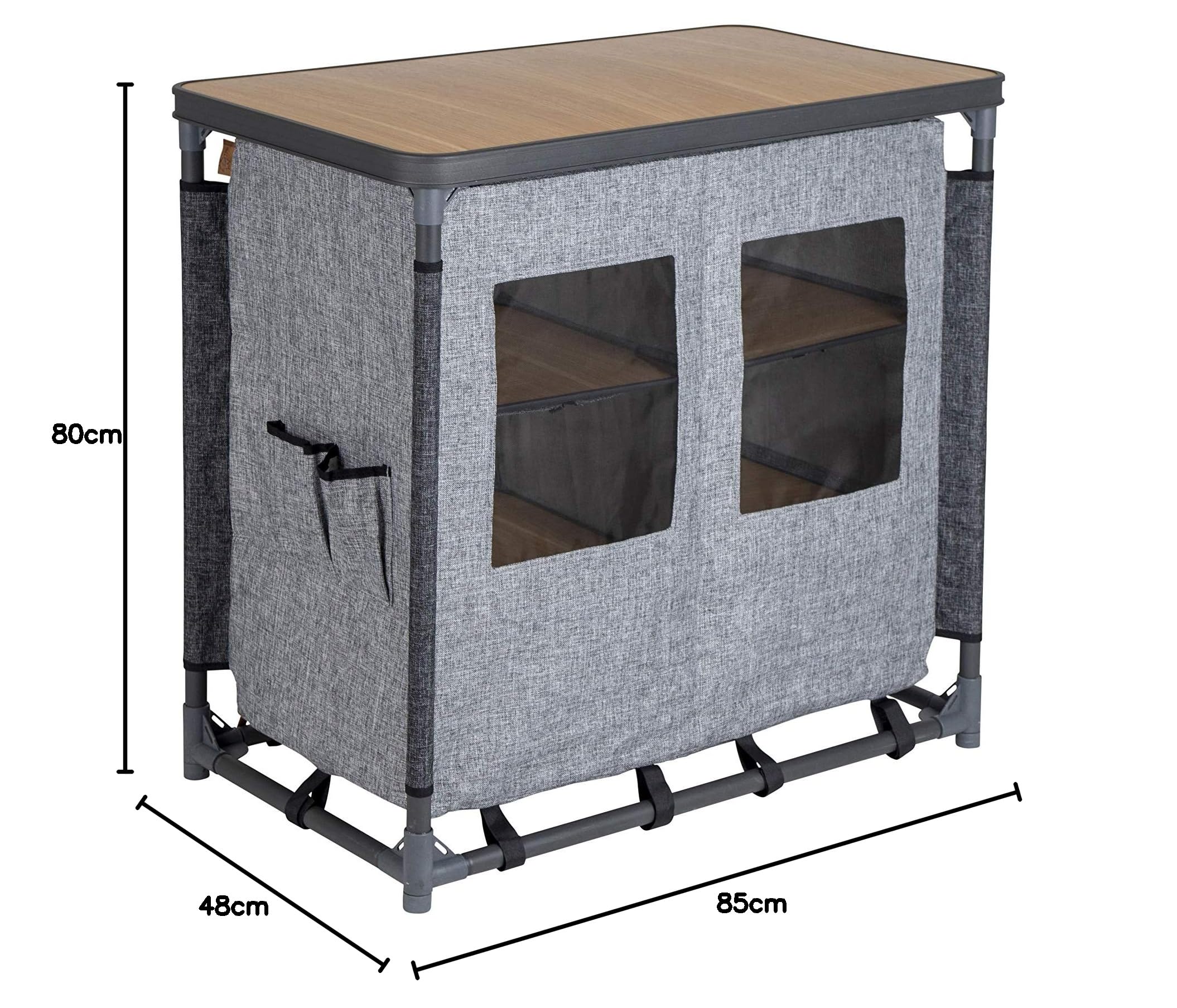 Bo-Camp Urban Outdoor Urban Outdoor Küchenschrank, Hampton-85 x 48 x 83 cm, Anthrazit