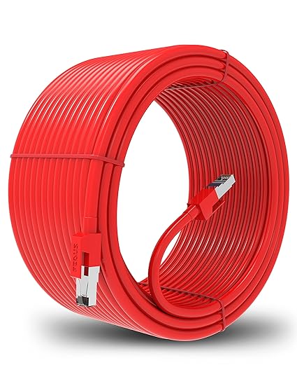 FEDUS Cat6 Ethernet Cable, 1.5 Meter High Speed 550MHZ / 1Gigabit Speed UTP LAN Cable, Network Cable Internet RJ45 Cable LAN Wire, Patch Computer Cord Gigabit Category 6 Wires for Modem, Router Red