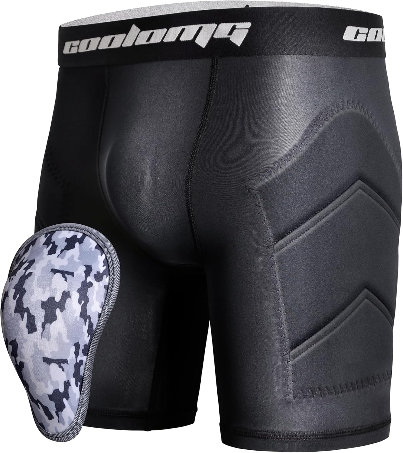 COOLOMG Youth Boys Baseball Sliding Shorts with Soft Athletic Cup Padded Compression Shorts for Football Lacrosse