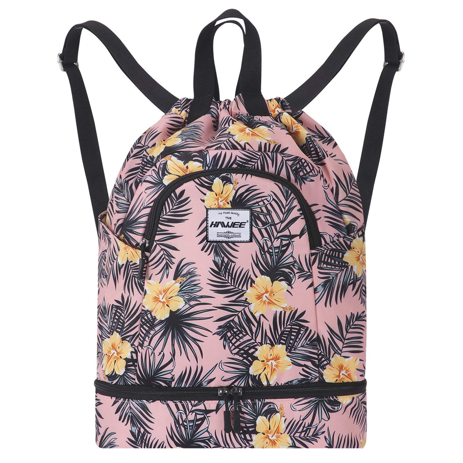 Impermeable Casual Mochila con Cordón Grande Deporte Bolso de Gimnasia Mochila de Cuerda Unisex para Mujer Hombre Vida Cotidiana Aire Libre Yoga Escuela Nadar Playa — view 23